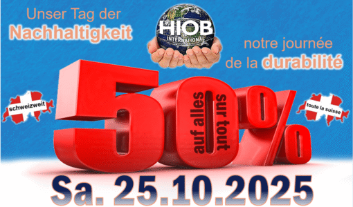 auf alles 50% Aktion am 25.10.2025 in allen HIOB Brockenstuben