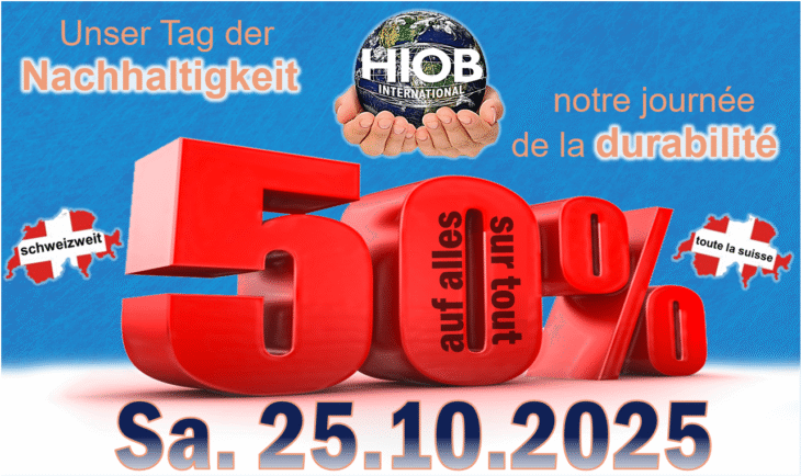auf alles 50% Aktion am 25.10.2025 in allen HIOB Brockenstuben